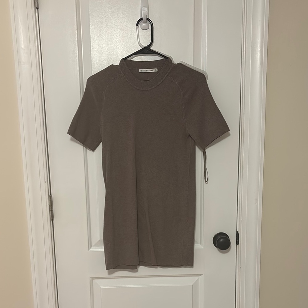 Abercrombie & Fitch Brown/Grey Tshirt Dress Business Casual